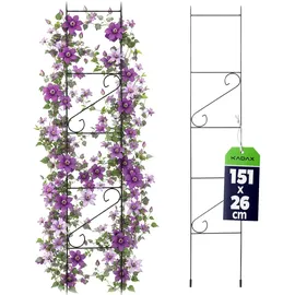 Kadax Rankgitter 150 x 26 cm Schwarz