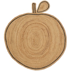 Ferm Living - Juteteppich geflochten, Apfel / natur
