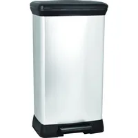 Curver Mülleimer Pedal 50 l Silber
