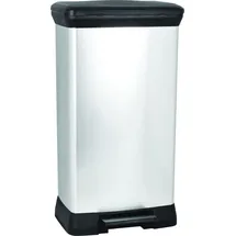 Curver Mülleimer Pedal 50 l Silber