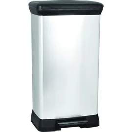 Curver Mülleimer Pedal 50 l Silber