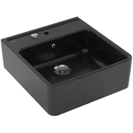 Villeroy & Boch Spülstein Einzelbecken ebony + Excenterbetätigung