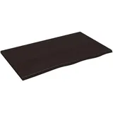 vidaXL Waschtischplatte Dunkelbraun 100x60x2 cm Massivholz Behandelt