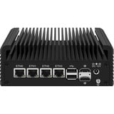 HUNSN Micro Firewall Appliance, Mini PC, VPN, Router PC, Intel Core I3 N305, RJ43, 4 x 2.5GbE I226-V, 2 x HDMI, DP, TF, Type-C, Barebone, NO RAM, NO Storage, NO System