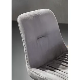 GUTMANN FACTORY Stuhl GUTMANN FACTORY "Iggy", grau (lederlook hellgrau), B:55cm H:84cm T:60cm, Stühle, Stuhl, Drehstuhl in Vintage Optik, im 2er-Set, Drehstuhl