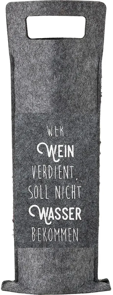 Geschenktüte Filz 'Wein & Wasser' für 1 Flasche