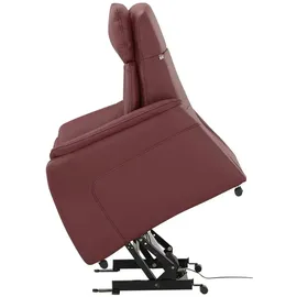Hukla Relaxsessel Pascal Leder 83 x 105 x 90 cm Rot drehbar
