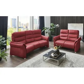 Hukla Sessel Corina Leder 202 x 112 x 103 cm Rot mit Relax-Funktion