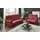 Hukla Sessel Corina Leder 202 x 112 x 103 cm Rot mit Relax-Funktion