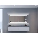 DSK LED Lichtspiegel Silver Rey 80x60 cm