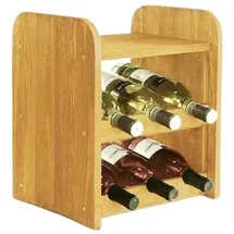 Proregal Weinregal Pinotwine C HxBxT 36 x 34,4 x 26,5 cm 6 Flaschen Massives Kiefernholz Rotbraun Geölt