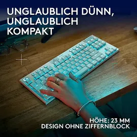 Logitech G915 X LIGHTSPEED TKL, Gaming-Tastatur, kabellos, Weiß