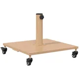 vidaXL Sonnenschirmständer Helles Holz 45 x 45 x 31,5 cm Braun