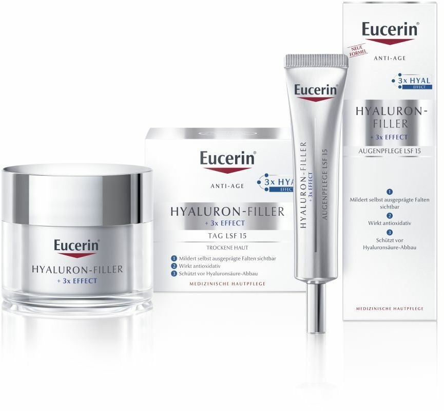 Eucerin® Hyaluron-Filler Tagespflege für trockene Haut + Eucerin® Hyaluron-Filler Augenpflege
