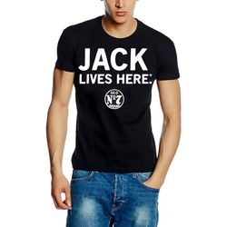 Jack Daniels T-Shirt JACK LIVES HERE Jack Daniels Herren T-Shirt Old No 7 Black Gr. S M L S
