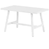 Beliani Gartentisch Weiß aus Aluminium 120 x 64 cm Rechteckig Modernes Design Outdoor Gartenmöbel