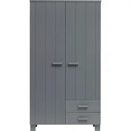 Woood Dennis Garderobenschrank 111 x 55 x 202 cm grau