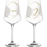 LEONARDO Weinglas 560ml Love, klar, 2-teilig (1 Set)