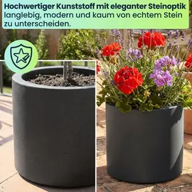 ethick Moderner Blumentopf Rund Ø 38 x 31 cm Anthrazit