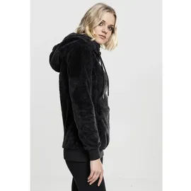 URBAN CLASSICS Long Teddy Hoodie Schwarz M