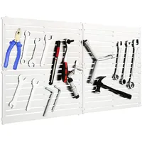 Costway Magnetische Werkzeughalter Wand, 4 Werkzeugplatten 32 starken Magnetstreifen 60x30cm, Werkzeug Organizer für Werkstatt, Magnet Werkzeug Halterung, Silber
