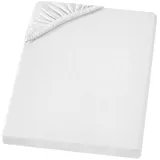Carpe Sonno Edel-Jersey Spannbettlaken in Weiß | Gr.: 180x200 cm - 200x200 cm