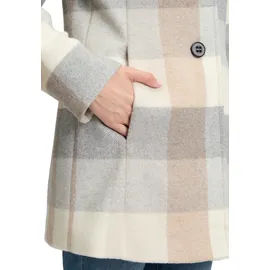 Amber & June Kurzmantel mit Kapuze in Cream/Silver | Gr.: 46