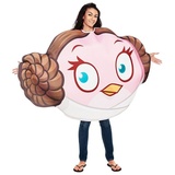 Rubie ́s Kostüm Angry Birds Prinzessin Leia, Original lizenziertes Kostüm aus dem Kultspiel 'Angry Birds Star Wars' rosa