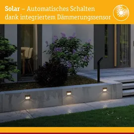 Paulmann Wegeleuchte Kunststoff 13,7 cm Solar IP44 inkl. Dämmerungssensor anthrazit