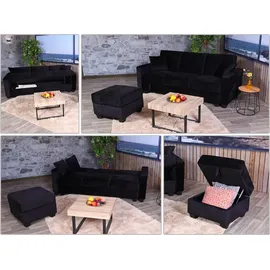 MCW Sofa mit Ottomane, Couch Sofa Gästebett, Schlaffunktion Stauraum 217x145cm ~ Bettsofa, H47