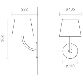 Sigor Wandleuchte Nupara Aluminium Ø 16,5cm / H 28,2cm / T 22,2cm 7W 2700K anthrazit