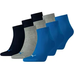 9 Paar Puma Unisex Quarter Socken Sneaker Gr. 35 - 49  für Damen Herren Füßlinge 35/38