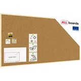 ALLboards Pinnwand mit Holzrahmen 200 x 100 cm Kork