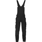 DASSY Stretch-Latzhose mit Stretch und Kniepolstertaschen, schwarz