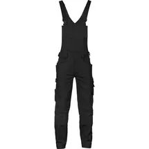 DASSY Stretch-Latzhose mit Stretch und Kniepolstertaschen, schwarz