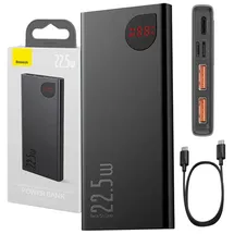 Baseus Adaman Metal Powerbank mit Schnellladung 10000mAh 22,5W (Overseas Edition 2021) schwarz