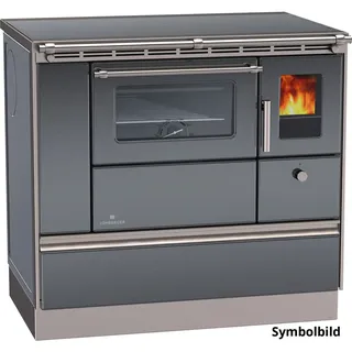 Lohberger Dauerbrandherd REGA 90 -  anthrazit-metallic / rechts