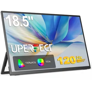 Uperfect 18,5 Zoll Computer Gaming Display tragbarer Monitor 120Hz ips Laptop HDMI USB C externer Bildschirm mit Vesa Adjust Stand