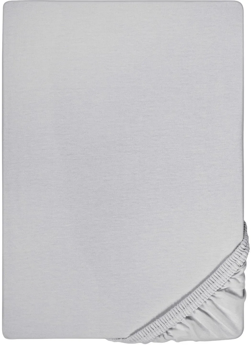 Spannbettlaken Microfaser Interlock-Jersey silber grau 90 x 190 - 100 x 200 cm