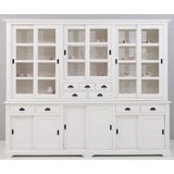 Casa Padrino Küchenbuffet Casa Padrino Landhausstil Esszimmerschrank Weiß 280 x 55 x H. 225 cm - Massivholz Küchenschrank - Esszimmer Möbel im Landhausstil - Landhausstil Esszimmer Einrichtung