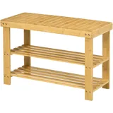 Homcom Schuhbank 28 x 45 x 70 cm Sitzbank aus Bambus / Bambus