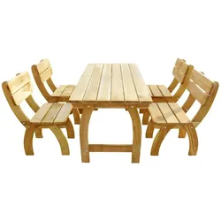 vidaXL 5-tlg. Garten-Essgruppe Imprägniertes Kiefernholz