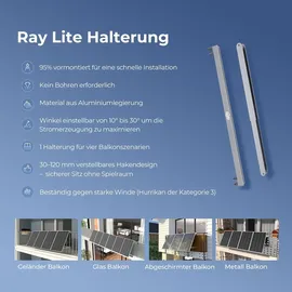 sunshare Ray Lite Monokristallin 1200 W inkl. 800 W Mikro-Wechselrichter + 6 x 200 W Solarpanels