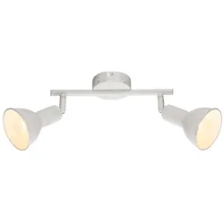 Decken Lampe Leuchte Beleuchtung Metall Weiß Gold Spot Beweglich Schlaf Zimmer