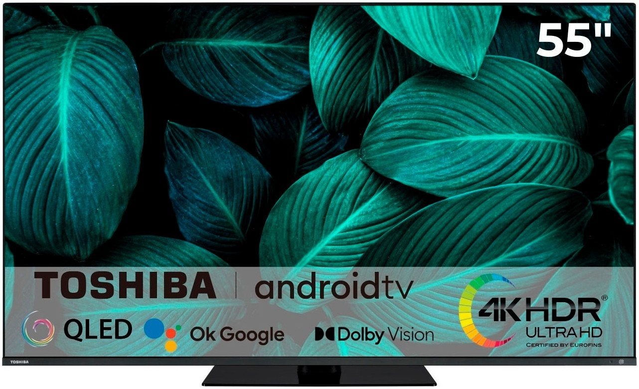 Toshiba 55QA7D63DG LED-Fernseher (139 cm/55 Zoll, 4K Ultra HD, Android TV, Smart-TV) schwarz
