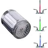 Bunter LED-Wasserhahn, LED-beleuchteter Wasserhahnauslauf, temperaturempfindlicher LED-Wasserhahn mit 3 Farben, für Restaurants, Häuser, Hotels,