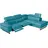 Egoitaliano Ecksofa "Candice, elegant, edel und bequem, erstklassiger Sitzkomfort, L-Form", blau (türkis), B:278cm H:100cm T:221cm, Leder »CAREZZA« (Rindsleder). Halbnarbiges Naturleder mit einer Dicke von 1, 2-1, 4 mm.