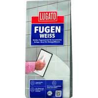 Lugato Fugenweiss Fugenmörtel bis 5 mm Fugenbreite Innen & Außen Weiß 1 kg