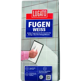 Lugato Fugenweiss Fugenmörtel bis 5 mm Fugenbreite Innen & Außen Weiß 1 kg