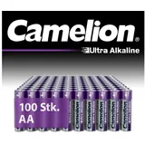 Camelion Ultra Alkaline AA – AA Batterien 100 Stück, Batterien 10 Jahre Haltbarkeit, Umweltfreundlich, Batterie AA, Batterie Digitalkameras, Fernbedienungen, Weihnachtsbeleuchtung (100x AA)